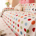 Microfiber & Machine-Washable Polka Dot Sofa Cover (Multi-Use)