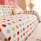 Microfiber & Machine-Washable Polka Dot Sofa Cover (Multi-Use)