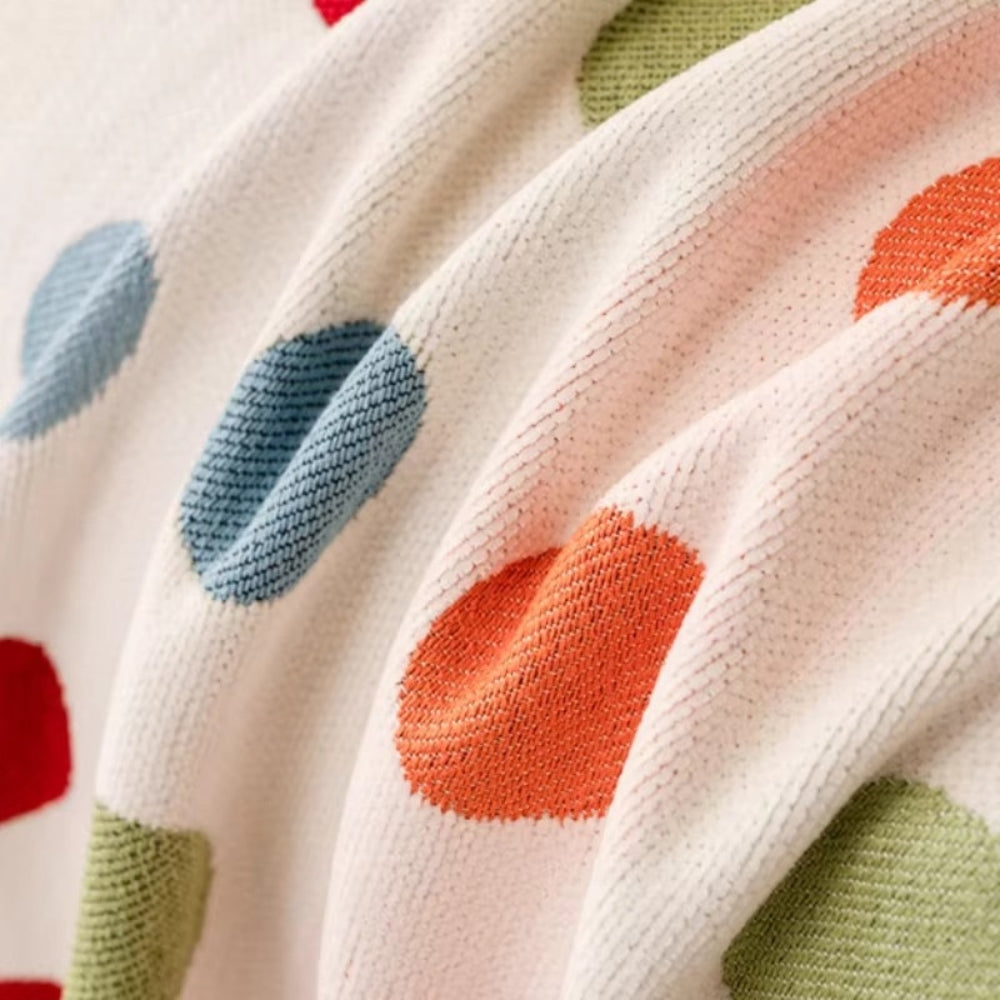 Microfiber & Machine-Washable Polka Dot Sofa Cover (Multi-Use)