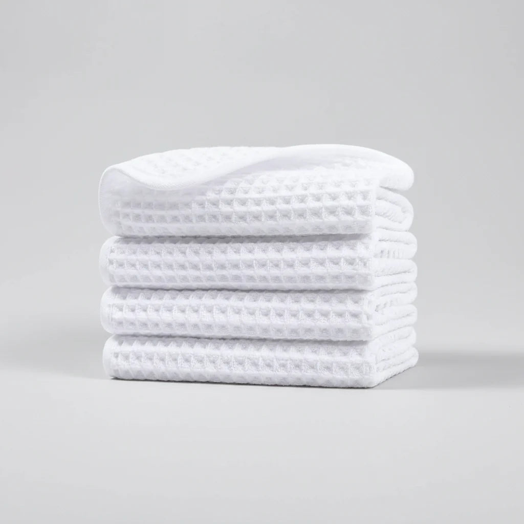 Microfiber Washcloths Waffle Weave Quick-Drying Set of 4