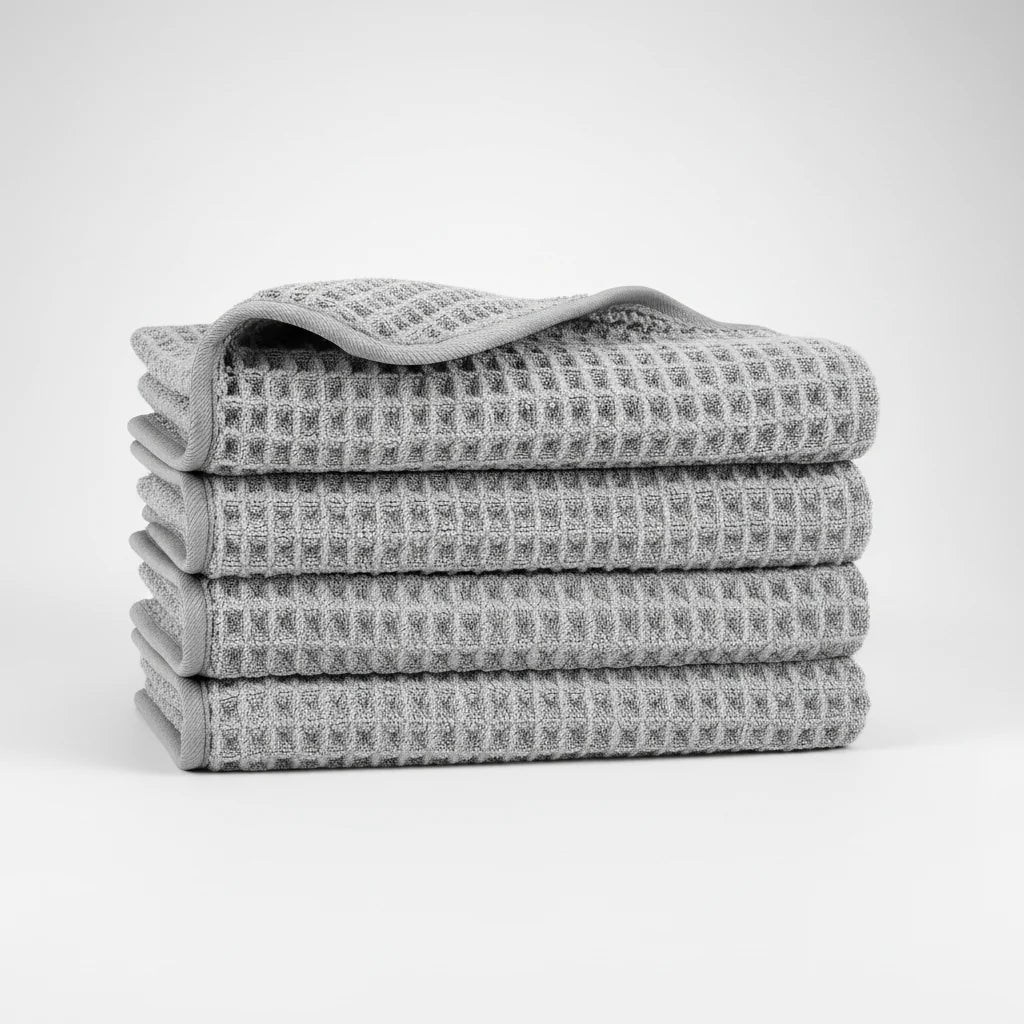 Microfiber Washcloths Waffle Weave Quick-Drying Set of 4
