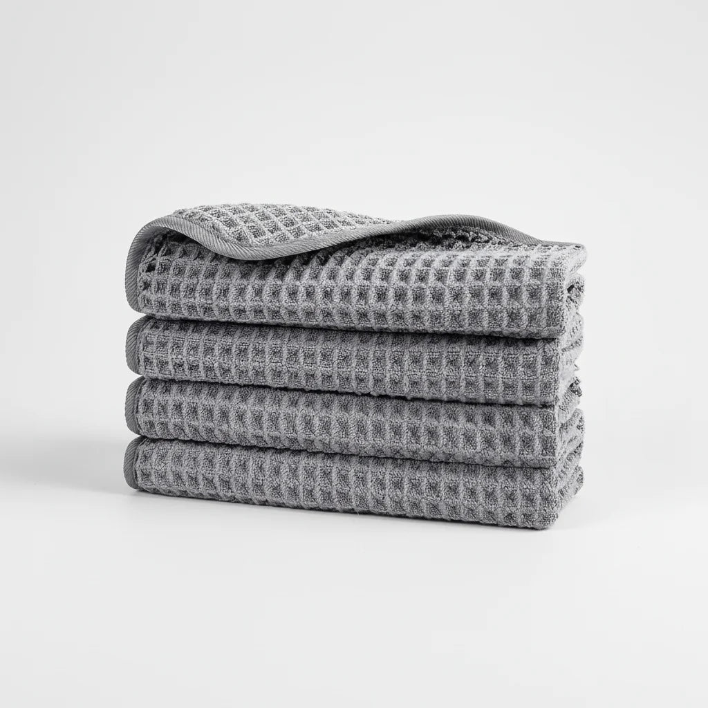Microfiber Washcloths Waffle Weave Quick-Drying Set of 4