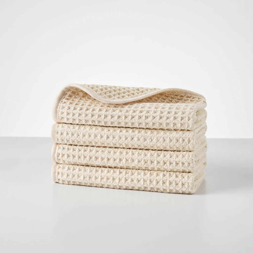 Microfiber Washcloths Waffle Weave Quick-Drying Set of 4