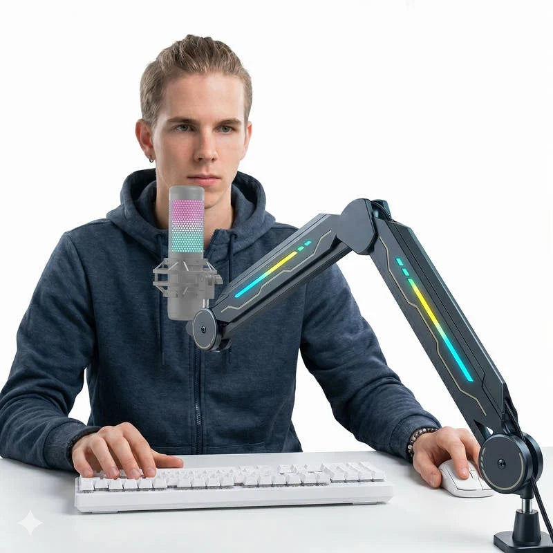 Microphone Boom Arm 29.5 Inch Steel RGB