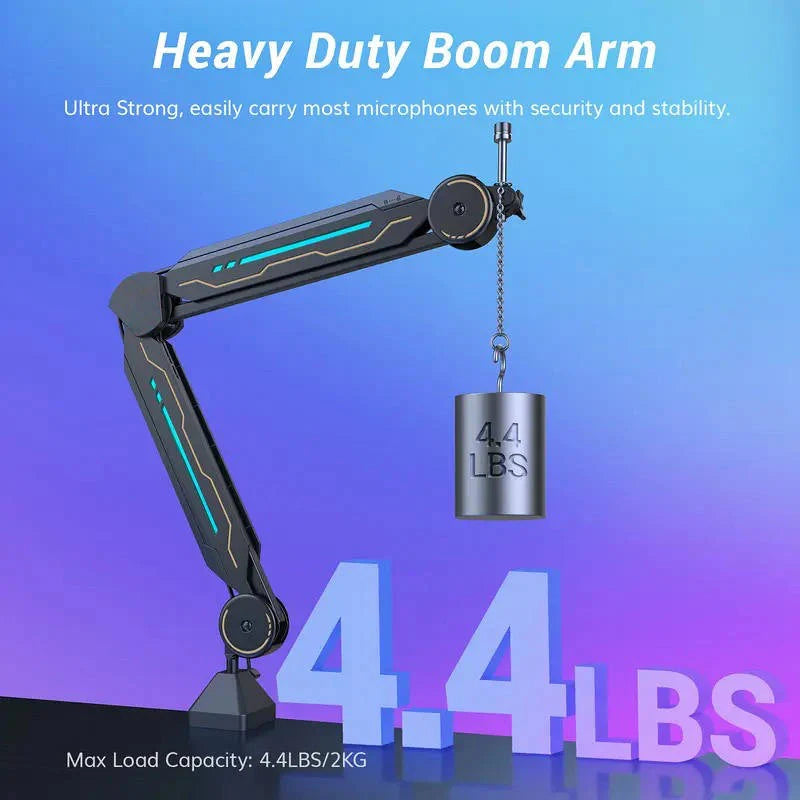 Microphone Boom Arm 29.5 Inch Steel RGB