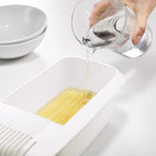 Microwave Pasta Cooker Built-In Strainer Lid BPA-Free Dishwasher Safe