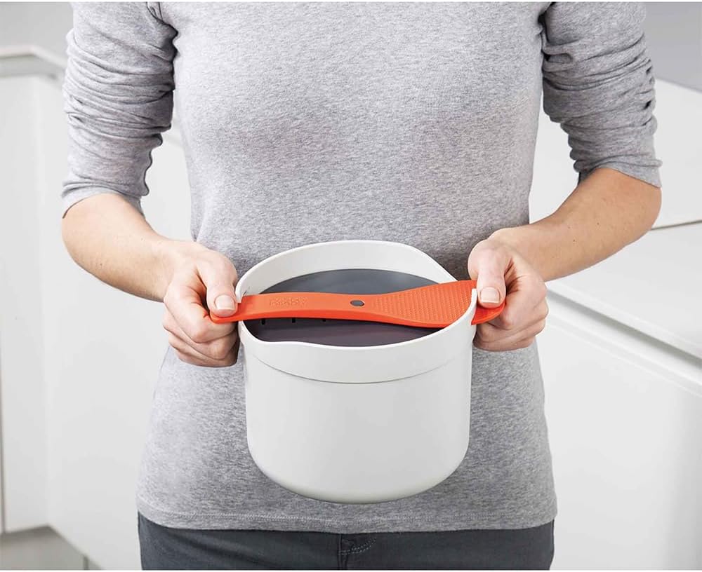 Microwave Rice Cooker 2L Vented Lid & Locking Paddle