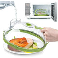 Microwave Splatter Cover Clear Polycarbonate Adjustable Vent & Steam Reservoir