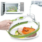 Microwave Splatter Cover Clear Polycarbonate Adjustable Vent & Steam Reservoir