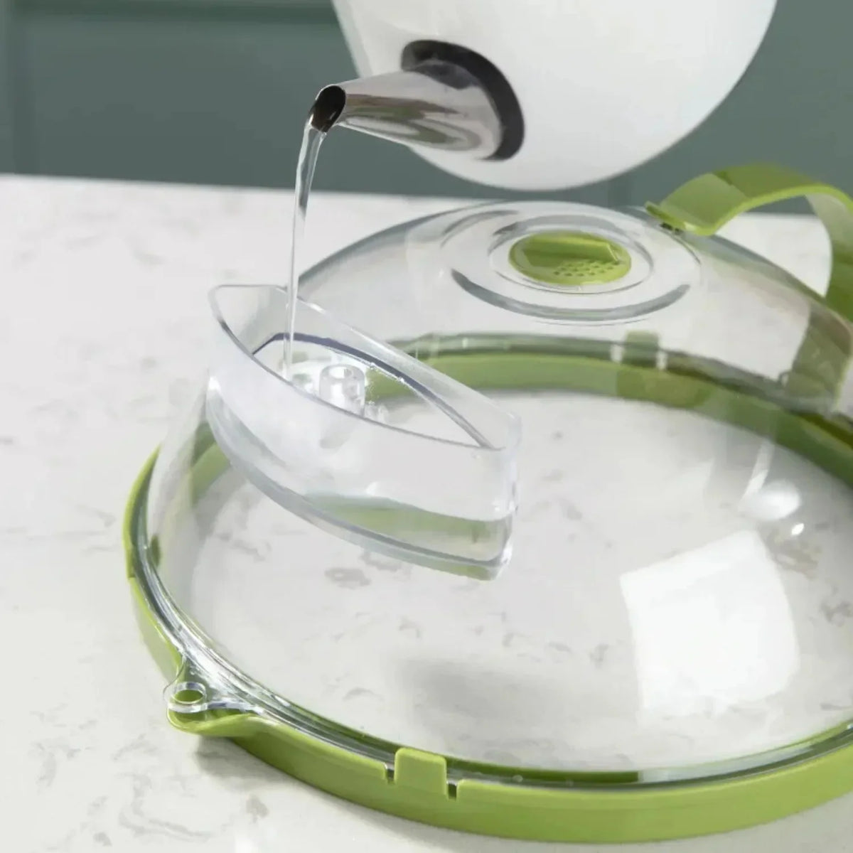 Microwave Splatter Cover Clear Polycarbonate Adjustable Vent & Steam Reservoir