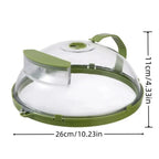 Microwave Splatter Cover Clear Polycarbonate Adjustable Vent & Steam Reservoir