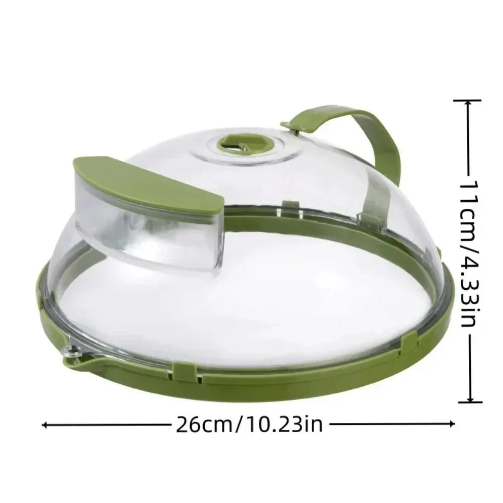 Microwave Splatter Cover Clear Polycarbonate Adjustable Vent & Steam Reservoir
