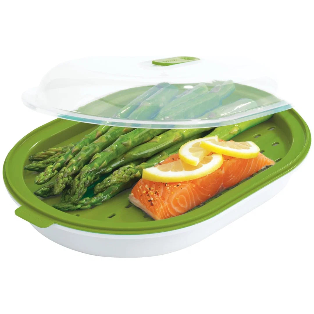 Microwave Steamer Fast & Even Steaming Dishwasher-Safe Nutrient-Retaining