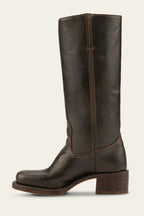 Mid Calf Boots 2 Inch Block Heel Side Zip