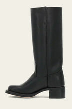 Mid Calf Boots 2 Inch Block Heel Side Zip