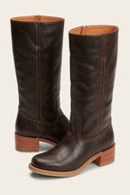 Mid-Calf Boots Block Heel Structured Upper & Side Zip