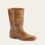 Mid-Calf Boots Block Heel Structured Upper & Side Zip