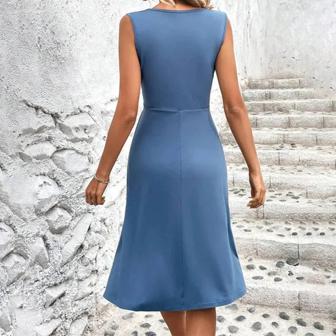 Midi Dress Sleeveless Lightweight A-Line