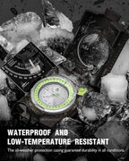 Military Compass Built-In Clinometer Waterproof & Shockproof