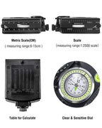 Military Compass Built-In Clinometer Waterproof & Shockproof