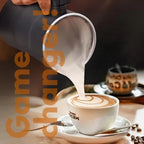 Milk Frother One-Button Cafe-Quality Foam Stainless Steel Interior