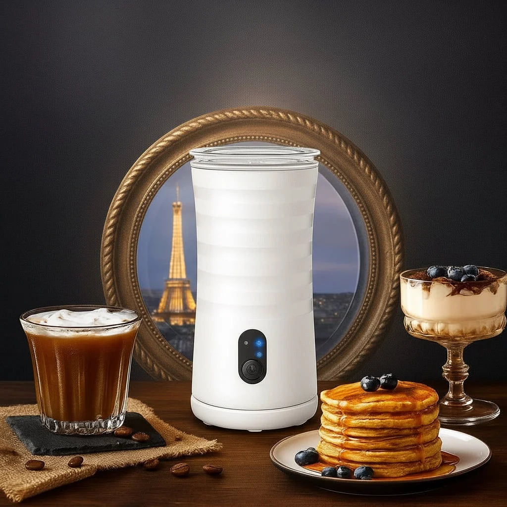 Milk Frother & Steamer 4-in-1 One-Touch Non-Stick Interior