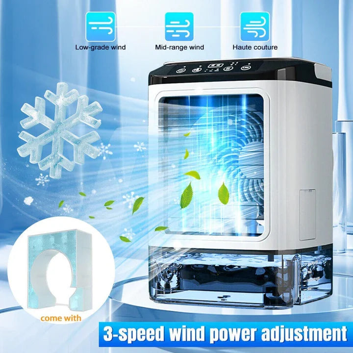 Mini Air Conditioner USB Powered Evaporative Cooling Adjustable Fan