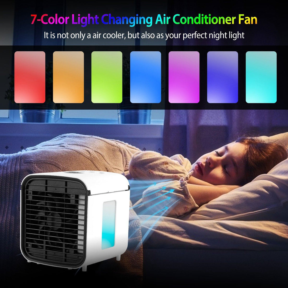Mini Air Conditioner USB Powered Humidifying & Filtered