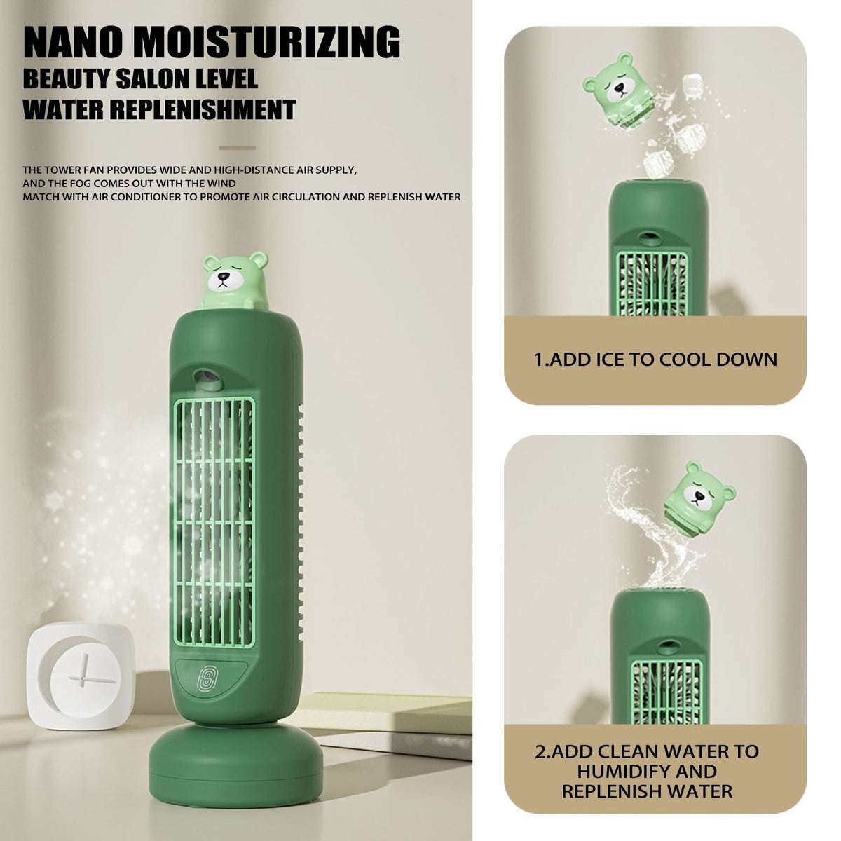 Mini Air Cooler & Humidifier USB Powered 3-Speed