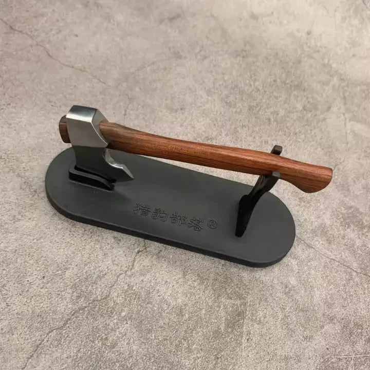 Mini Axe Ornament Polished Metal With Display Stand