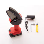 Mini Chainsaw Cordless One-Handed With Case & Spare Chains