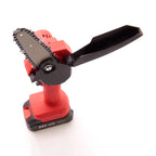 Mini Chainsaw Cordless One-Handed With Case & Spare Chains
