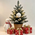 Mini Christmas Tree Compact LED Snowman Accent