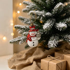 Mini Christmas Tree Compact LED Snowman Accent