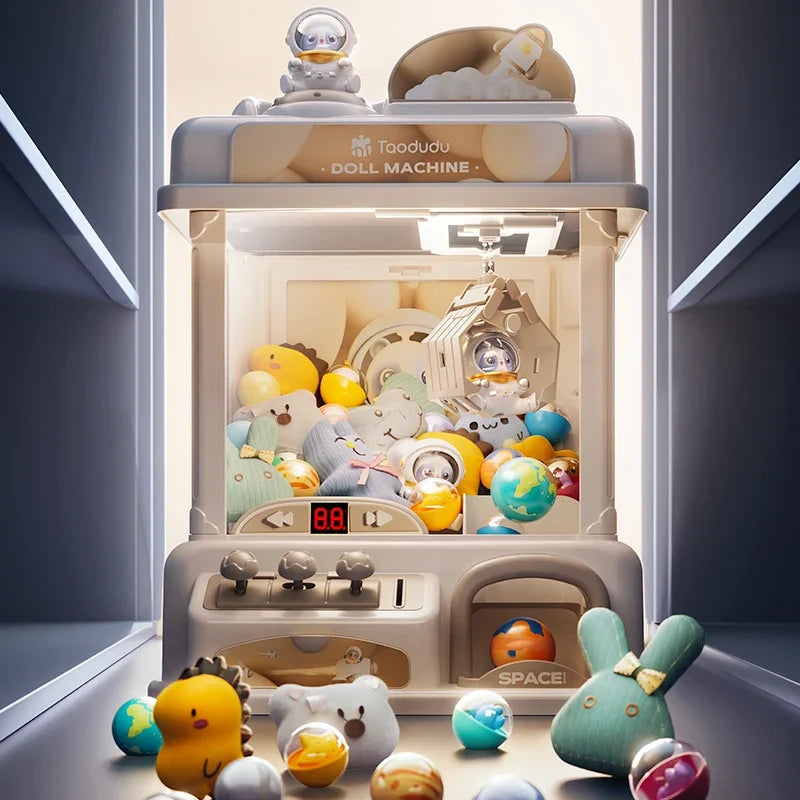 Mini Claw Machine 35 Plush Prizes USB & Battery