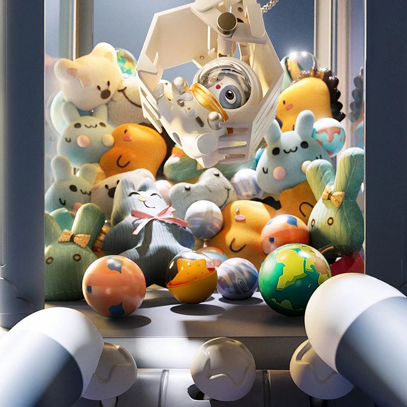 Mini Claw Machine Coin-Operated Over 35 Plush Prizes