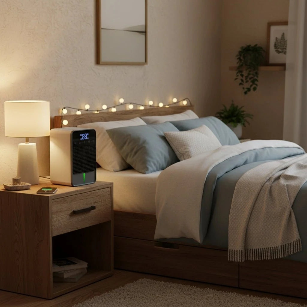 Mini Dehumidifier Compact LED Touch 1.5L Tank