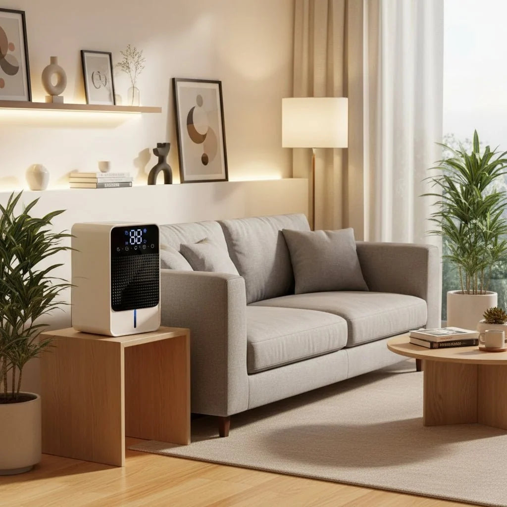 Mini Dehumidifier Compact LED Touch 1.5L Tank