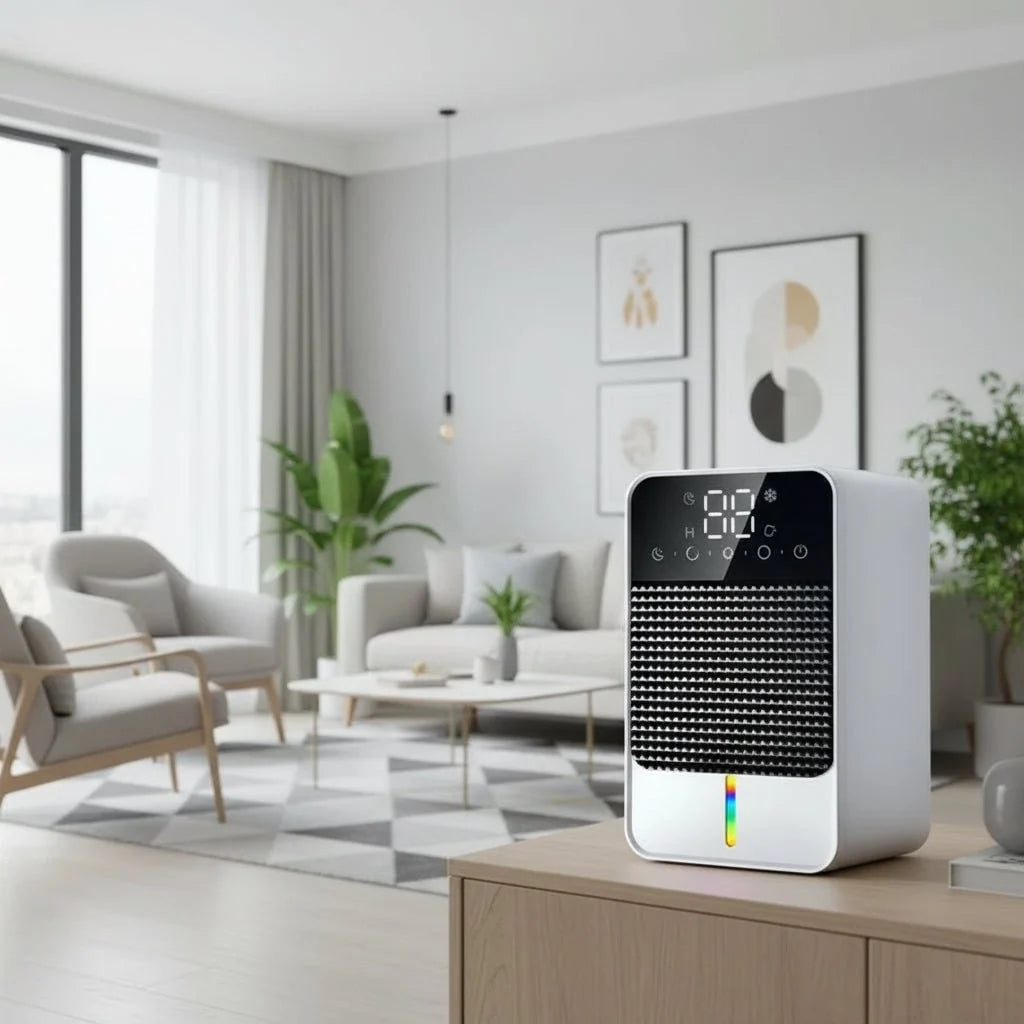 Mini Dehumidifier Compact LED Touch 1.5L Tank
