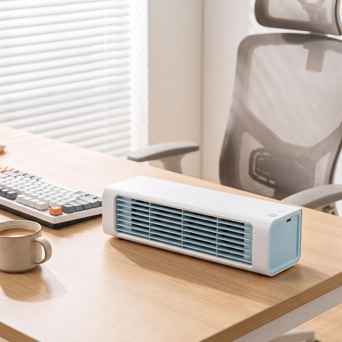 Mini Desk Air Conditioner Targeted Cooling Whisper-Quiet Energy-Efficient