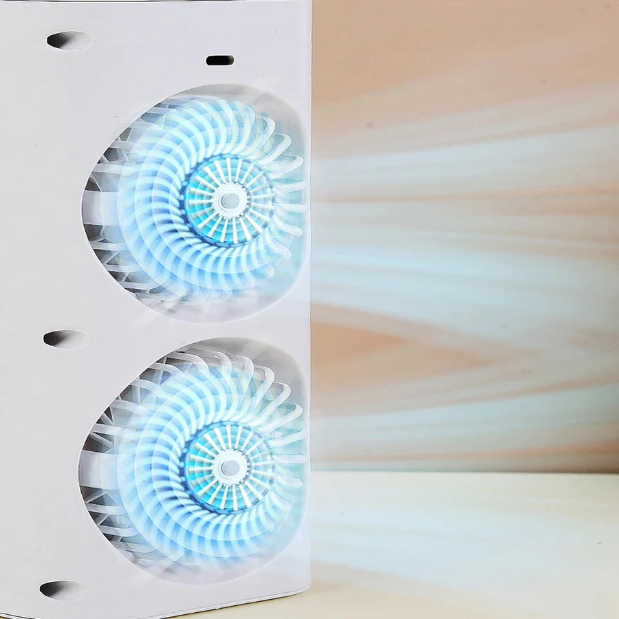 Mini Desk Fan USB-Powered Ultrasonic Mist Ultra-Quiet