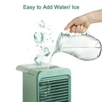 Mini Desk Fan USB Rechargeable 3-Speed Mist Humidifier