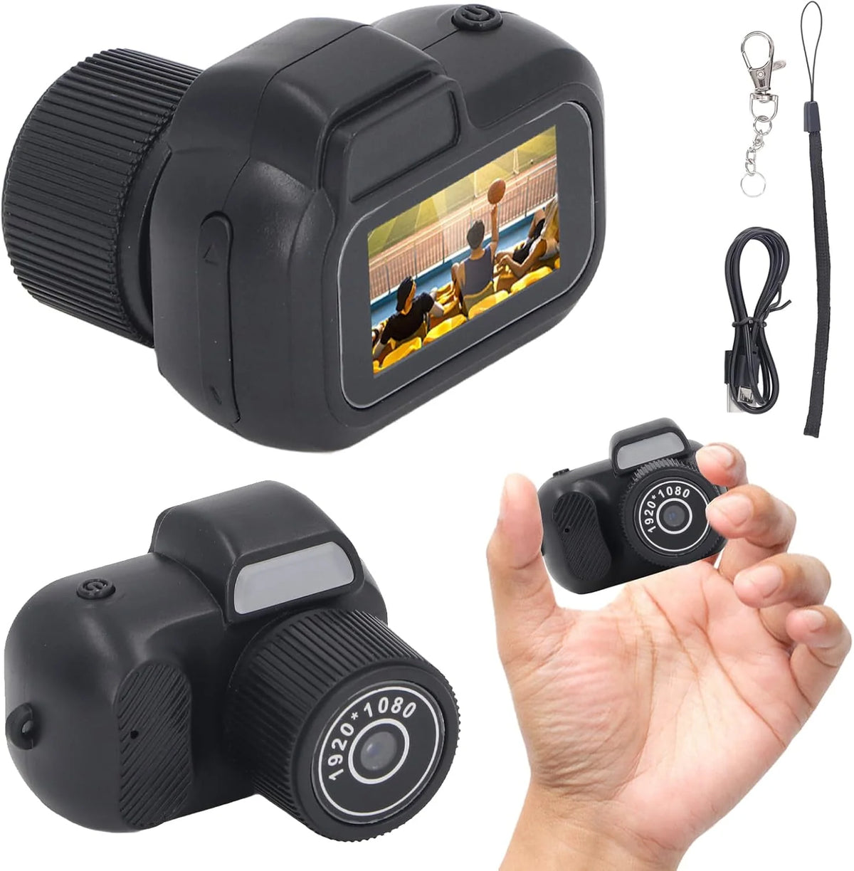 Mini Digital Camera 1080P HD & 160° Wide-Angle