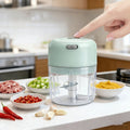 Mini Food Chopper USB Rechargeable One-Touch 250ml Capacity