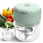 Mini Food Chopper USB Rechargeable One-Touch 250ml Capacity