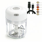 Mini Food Chopper USB Rechargeable One-Touch 250ml Capacity