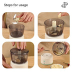 Mini Food Processor Powerful Motor USB Rechargeable