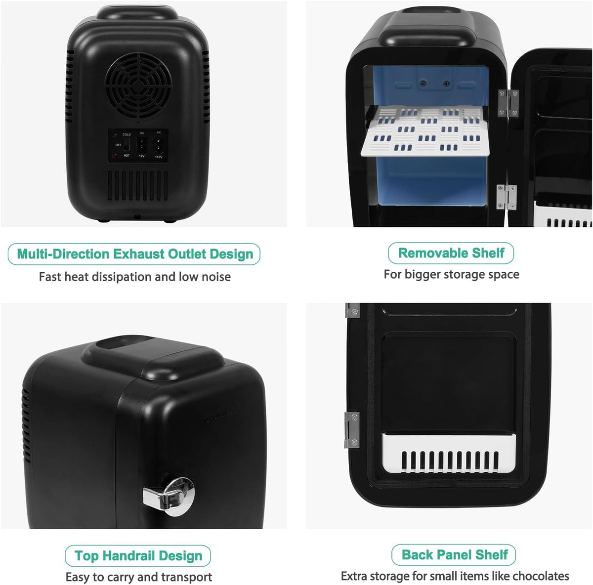 Mini Fridge Dual Cooling & Warming Portable 4L