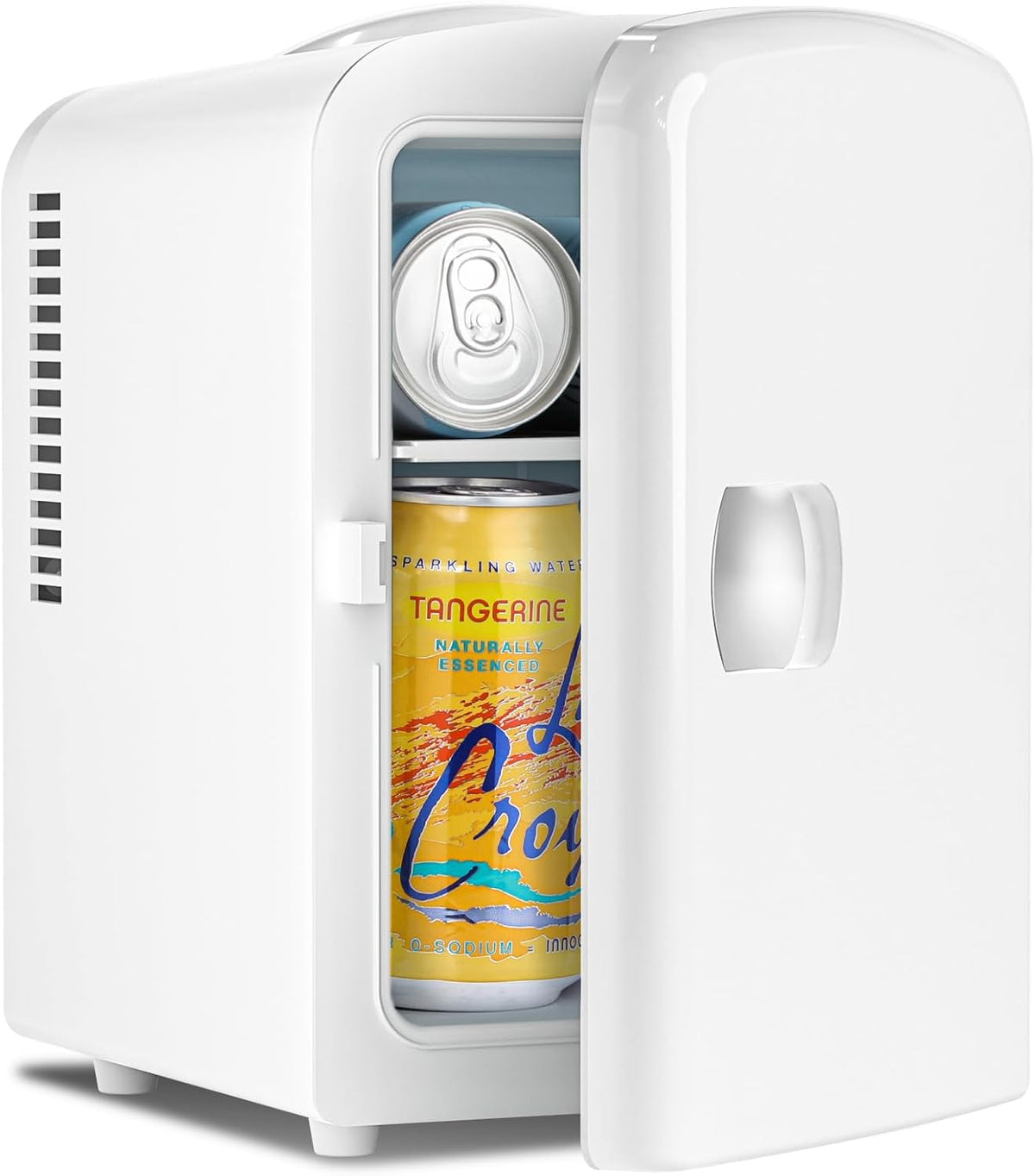Mini Fridge Portable 4L Dual Power Removable Shelf