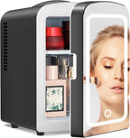 Mini Fridge Portable 4L Dual Power Removable Shelf